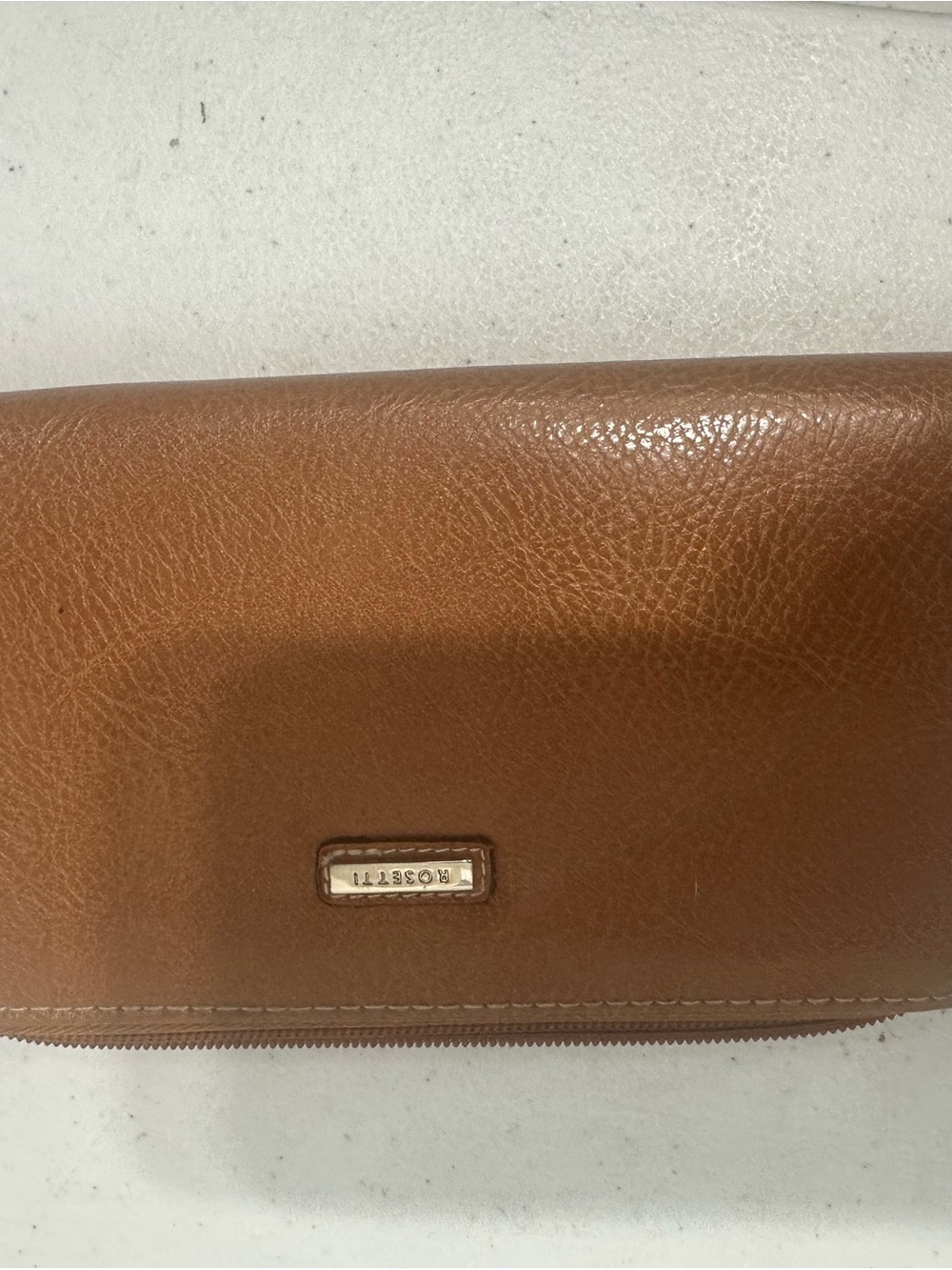 Rosetti Women’s Brown Faux Leather Zip-Around Organizer Wallet